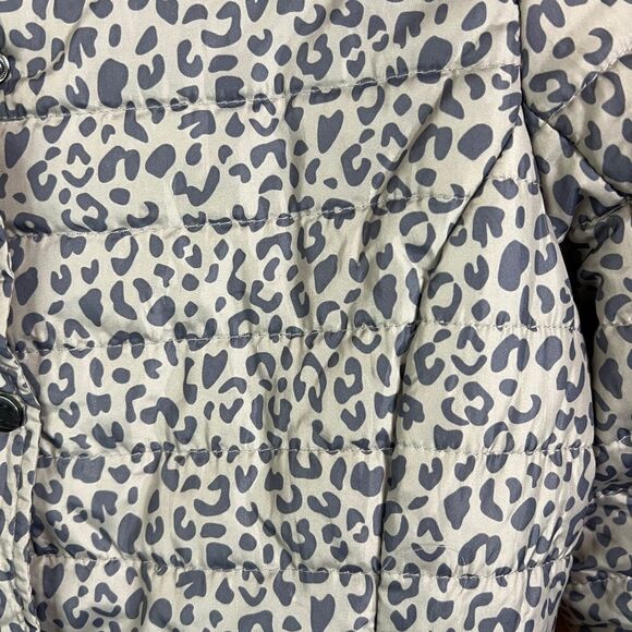 Unit Outerwear Women’s Size Small Gray Leopard Print Puffer Jacket - Picture 2 of 7